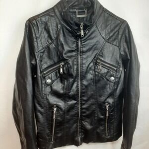Limited Too Women's‎ Large Black Faux Leather Jacket